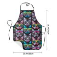 thumbnail image 2 of Goofa Bib Apron, Unisex Aprons Adjustable Waterdrop Resistant Cooking Kitchen Apron for Chef, Happy Kitten Faces Pattern Apron Bulk, 2 of 5