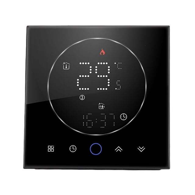 Smart Thermostat LED Display Ultra Thin Embedded Panel Accurate Temperature Control Programmable Mode