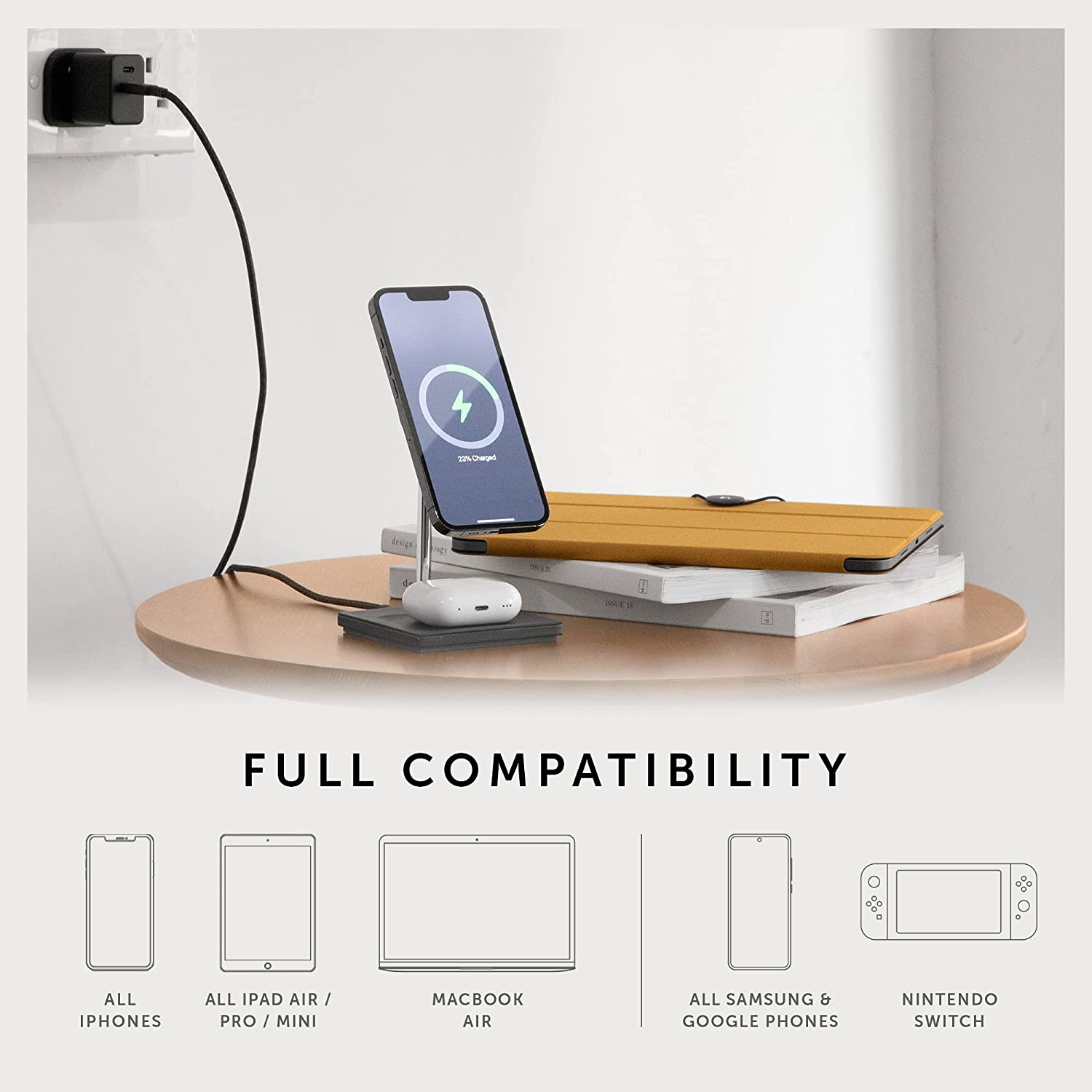 Native Union Fast GaN Charger PD 35W – Ultra-Compact Power Delivery Enabled USB-C US Plug (Black)