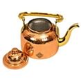 thumbnail image 4 of Indian Art Villa Copper Tea Kettle - 22 oz, 4" Width, Decorative Tin-Lined Pot, 4 of 4