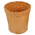 thumbnail image 4 of Basket Trash Can Waste Woven Wicker Bin Garbage Wastebasket Bathroom Rattan Storage Baskets Bedroom Smalllaundry Paper, 4 of 6
