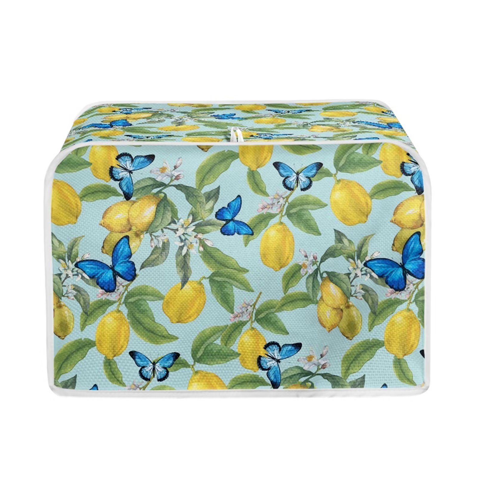 Kuiaobaty Blue Butterfly Toaster 2 Slice Cover Lemon Dustproof Toasters
