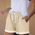 thumbnail image 5 of Only Moment Shorts for Women Amboo Hemp Summer Casual Elastic High Waisted Wide Leg Cute Dressy 2026 Vacation Beach Clothes Hiking Shorts Wowomen Beige,XL, 5 of 8