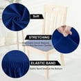 thumbnail image 6 of REGALWOVEN 6Pcs Velvet Dining Chair Seat Cover Elastic Stretchable Slipcovers, 18"x18" Royal Blue, 6 of 7