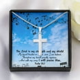 thumbnail image 4 of Scripture Card Lord Is My Strength Psalm 28:7Cross Card Necklace w Stainless Steel Pendant Religious, 4 of 20