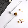 thumbnail image 2 of Juego de 2 cucharas para servir con orificio de drenaje, cuchara de oliva de acero inoxidable para frasco, cucharas de pepinillo para recipientes de 7,5"., 2 of 5