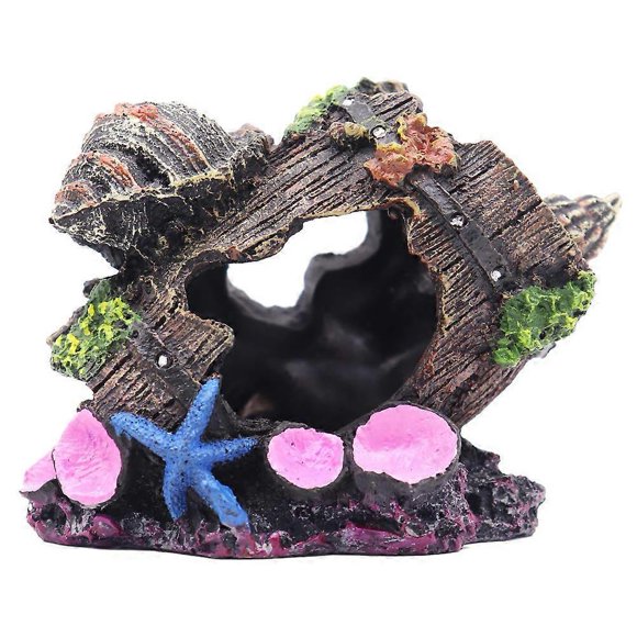 Small cute barrel fish tank decorations aquarium hideaway cave house shell