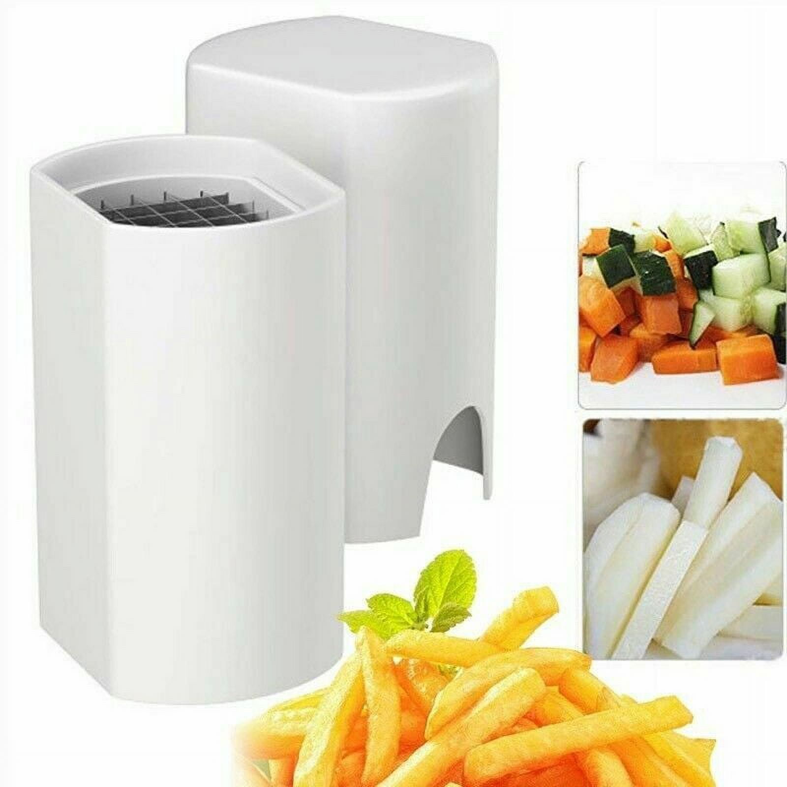 SIXRARI Electric French Fry Cutter, Automatic Potato Cutter Stainless Steel  with 1/2 & 3/8 Inch Blade,Vegetable Cutter,Commercial and Household Potato