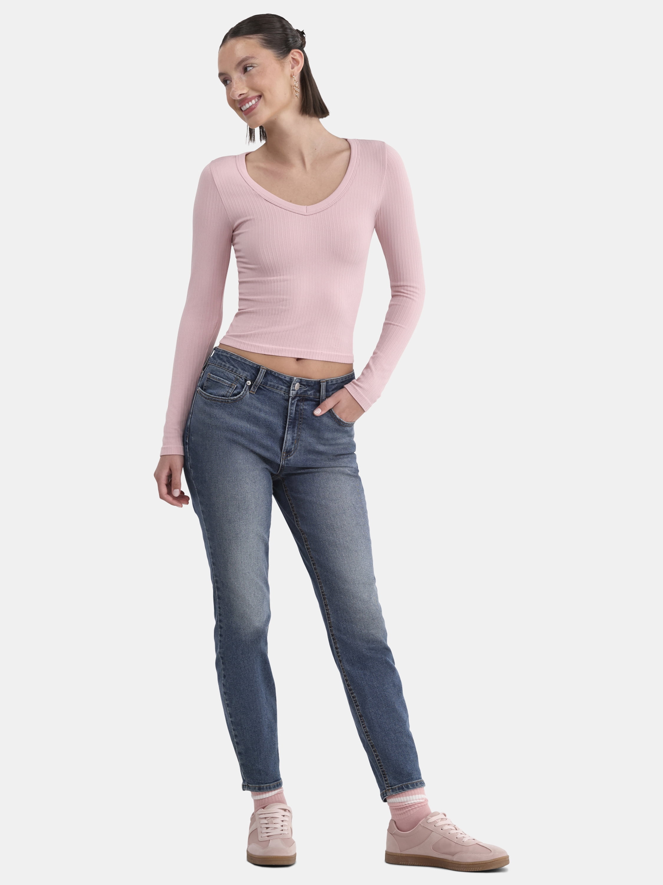 No Boundaries High Rise Skinny Jeans, 29" Inseam, 2-Pack, Women's Sizes 00-20