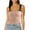 Khaki-03, variant on Mittory Women Sleeveless Tank Crop Top Square Neck Ruched Bustier Backless Strappy Tanks Going Out Tops