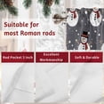 thumbnail image 7 of Valances for Windows Grey Christmas Snowman Rod Pocket Cafe Window Treatments Valance Curtains for Kitchen Bathroom Laundry Basement Windows 42"x18", 7 of 7