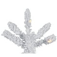 thumbnail image 2 of Vickerman 6.5' Flocked White Slim Artificial Christmas Tree, Warm White LED Lights, 2 of 5