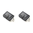 thumbnail image 1 of Qarigey Cartera de mujer de moda corta de cuero de PU monedero femenino de gran capacidad con cremallera carteras de mujer pequeña tarjetero Negro 2piezas, 1 of 6