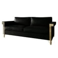 thumbnail image 3 of Castle Place Comtemporary Glam Velvet Upholstered Sofa, Black, 3 of 7