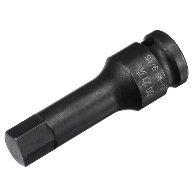 Unique Bargains 9/16' Impact Hex Bit Socket, 1/2' Square Drive 78mm Length CR-MO SAE Sizes