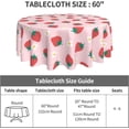 thumbnail image 2 of Strawberry Table Cloth Round Table Cover Wrinkle Resistant Waterproof Tablecloth 60 Inch Washable for Kitchen Party Picnic Fruit, 2 of 6