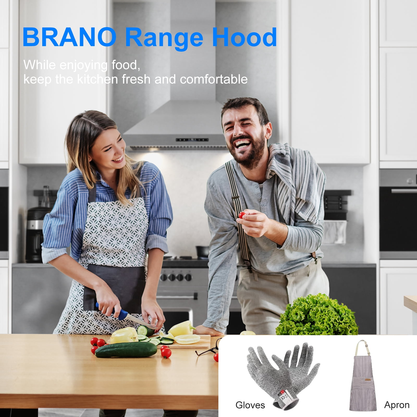 48 inch 1200 CFM Ducted Wall Mount Range Hood in in Stainless Steel, with Remote Control and LED Light
