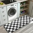 thumbnail image 3 of Black and White Checkered Pattern Kitchen Rug Mat,Kitchen Runner Rugs Non Skid Washable,Decorative Kitchen Floor Mats for Kitchen,Sink,Laundry,17"x47.2", 3 of 7