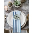 thumbnail image 2 of Blue Stripe Cloth Napkins Set of 8 Reusable Dinner Napkins, Ombre Geometric Farmhouse Vertical Striped Cocktail Napkin Washable Table Napkins for Wedding/Holiday Party/Baby Shower 20"x20", 2 of 7