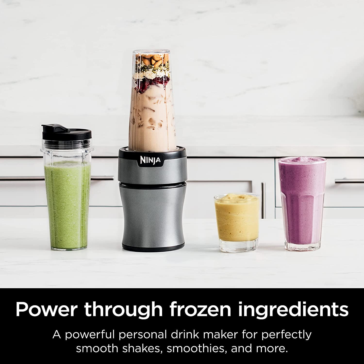  Personal Electric Single Serve Blender - 600W Professional  Kitchen Countertop Mini Blender-for Shakes and Smoothies w/Pulse Blend,  Convenient Lid-Cover, Portable 10 & 20 Oz Cups - NutriChef NCBL60: Home &  Kitchen