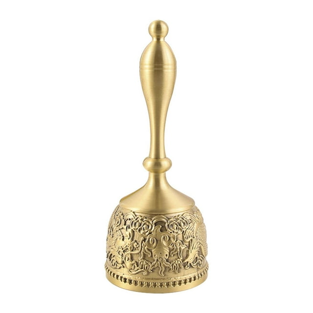 Campana de mano de latón Macarena diseño retro 5 cm x 12,5 cm