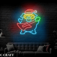 thumbnail image 2 of C-CRAFT Pig Rock Star Neon Led Light Wall Art for Christmas Rock Music Band Decor, 2 of 4