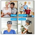 thumbnail image 5 of 6PCS Adjustable Scrub Caps Women Nursing Hats Bouffant Nurse Hats with Buttons Ponytail Holder Fresh Patterns Multi-Color Party Hats, 5 of 8