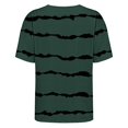 thumbnail image 4 of yunLCZ Women Shirts Women's Short Sleeved Shirt Spring Striped Round Neck Business Casual Top Polka Dot Loose Half Length Work Shirt Women's Cap Sleeve Tank Tops Green L, 4 of 4