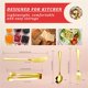 thumbnail image 3 of Juego de Cuchillos para Untar Mantequilla de Queso, 16 Piezas, Accesorios de CharcuteríA, Cuchillos de Mantequilla de Acero Inoxidable, Pinzas para Servir (Dorado), 3 of 7
