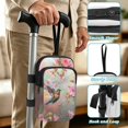 thumbnail image 5 of COEQINE Zippered Crutch Bag Broken Leg Crutch Bag Retro Hummingbird Floral Forearm Crutch Storage Organizer, Walking Cane Pouch, Lightweight Organizer Pouch, for Women Men, 5 of 7