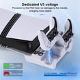 thumbnail image 4 of Horizontal Cooling Stand with 3-Level Fan & 2 Controller Charger for PlayStation 5 Slim/Pro, Cooling Station with Adjustable Cooling System, 4 of 7