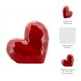thumbnail image 6 of Decorative Ceramic Heart Sculpture for Home Decor - Ornament for Bathroom, Office, and Living Room Decor - Modern Figurine Accent for Bedroom, Shelf Display, and Coffee Table - 8", Red, 6 of 17