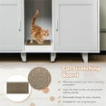 thumbnail image 6 of Demi Bonn 47" Litter Box Enclosure for 2 Litter Boxes, Hidden Cat Washroom with 2 Cabinet House, Scratching Board, Indoor Cat Litter Furniture, Gray, 6 of 7