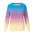 thumbnail image 5 of Dyegold Womens Casual Long Sleeve Sweatshirt Crew Neck Cute Gradient Pullover Tops Oversized Sweater Shirt Fall Fashion 2023, 5 of 5