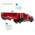 thumbnail image 3 of Vokodo RC Semi Truck And Trailer 23" With Lights Electric Hauler Remote Control Kids Big Rig Toy Carrier Van Transport Vehicle Ready To Run Semi-truck Cargo Car Great Gift For Children Boys Girls Red, 3 of 9