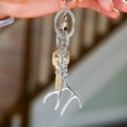 thumbnail image 2 of Raindrops Holiday Themed Antler Key Chain Silver 1Pack Decorative Accessory, 2 of 6