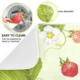 thumbnail image 2 of Bees Strawberry Daisy Leaves Dish Drying Mat Microfiber Kitchen Pad Large Counter Absorbent Dish Mats Drainer Rack 16"x18", 2 of 7