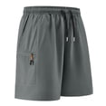 thumbnail image 4 of Diufon Mens Hiking Shorts Drawstring Waist Wide Leg Cargo Shorts Summer Outdoor Multi Pockets Travel Shorts, 4 of 9