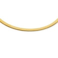 thumbnail image 1 of 14K White and Yellow Solid Gold Reversible Omega 6mm Chain 8" long Bracelet with Box Catch Clasp, 1 of 1