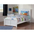 thumbnail image 2 of Leo & Lacey Madison Lit Plateforme Simple en Bois avec Pied de Lit Assorti, Blanc, 2 of 5