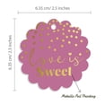 thumbnail image 6 of Inkdotpot Gold Foil Paper Hang Tags Love Is Sweet Wedding Favor Tags 50 Piece, 6 of 7
