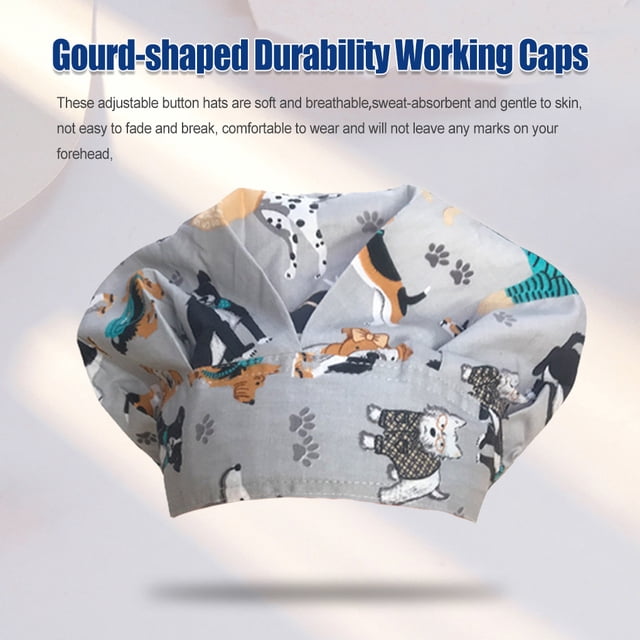 Operating Hats Nurses Long-time Service Gourd-shaped Pure Color Button Professional Assorted Colors Multifunctional Working Caps G-15