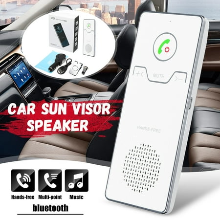 Hands-Free bluetooth Visor Clip Kit,Wireless Speakerphone Multipoint Speaker Phone Magnetic Sun Visor for iphone, samsung Smartphones - All Auto