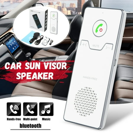Multipoint Set - Hands-Free bluetooth Visor Clip Kit,Wireless Speakerphone Multipoint Speaker Phone Magnetic Sun Visor for iphone, samsung Smartphones - All Auto Accessories