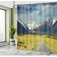 thumbnail image 5 of Ambesonne Scenery Shower Curtain, Snowy Mountains Alps, 69"Wx84"L, Navy Blue White Olive, 5 of 5
