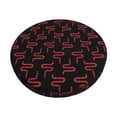 thumbnail image 1 of Disketp Red Snake Funda Redonda para Taburete, Funda de Cojín para Silla de Bar Suave y Elástica-14 inch, 1 of 7