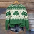 thumbnail image 4 of Womens St. Patrick'S Day Fall Tops Green Sequin Pattern Long Sleeve Winter Clothing for Women,Green-2,2XL, 4 of 5