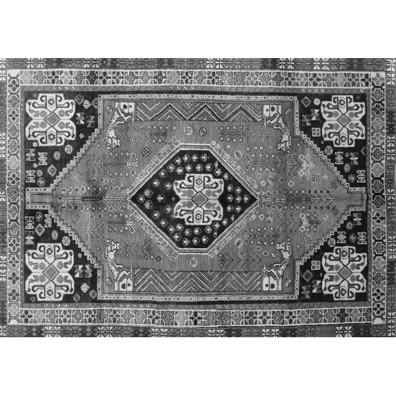 Ahgly Company Indoor Rectangle Persian Gray Traditional Area Rugs, 6' x 9'