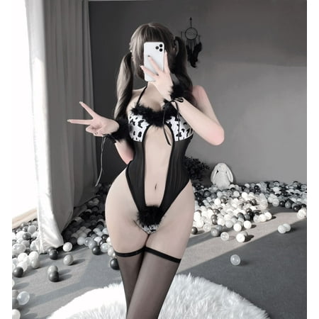 

Ounabing Sexy Lingerie For Women Translucent Solid Color Sweet Sexy Lingerie Suit