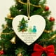 thumbnail image 1 of Adornos navideños, regalos navideños, adorno navideño de vidrio marino en forma de corazón, artículos decorativos 2D., 1 of 5